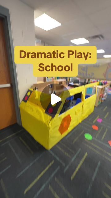 Preschool Vibes on Instagram: "🚌✨ Welcome aboard our Dramatic Play Center, now set up as a delightful school! In this video, I take you on a tour of our imaginative classroom setup that ties perfectly into our transportation theme. 🎭📚 Check out our handmade cardboard school bus, complete with whimsical parts that spark creativity and role-play. Plus, don’t miss the teacher’s area where students can step into the role of leading the class, and a carefully selected array of books perfect for easy retelling." Transportation Dramatic Play Preschool, Dramatic Play Preschool Ideas, Cardboard School Bus, Transportation Dramatic Play, Dramatic Play Area Preschool, Transportation Bulletin Board, Preschool Vibes, School Year Themes, Preschool Classroom Setup