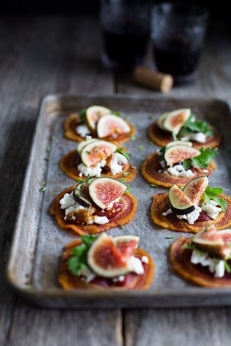 Meghan Layne | Entertaining | entertaining, recipes, tablescapes, food, parties, decor, decorating, tapas, appetizers Goat Cheese Fig Jam, Tapas Appetizers, Goat Cheese Fig, Tailgate Treats, Canapes Recipes, Fig Recipes, Fig Jam, Fresh Figs, God Mat