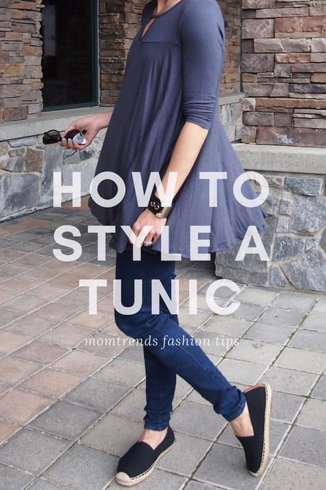 how to style a tunic three ways How To Style A Tunic Top, How To Wear A Tunic Top, Tunic Blouse Outfit, Belted Tunic Outfit, How To Style Tunic Tops, Long Tunic Outfit, Tunic Outfit Ideas, Tunic Outfit Summer, Tunic Tops Outfit