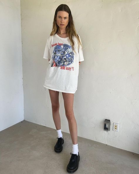 Behati Prinsloo Levine on Instagram: “Guess I’ll make a photo dump 💩” Behati Prinsloo Style, Ripped Tights, Behati Prinsloo, Summer Wear, Photo Dump, Get The Look, Work Outfit, Trendy Outfits, Tshirt Dress