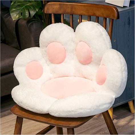 Paw Print Pillow, Soft Paws, Plush Chair, Office Chair Cushion, Cat Paw Print, Plush Sofa, غرفة ملابس, Kawaii Room, Cat Paw