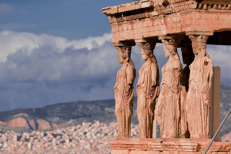 Visit the Erechtheion, a temple located on the Acropolis of Athens. Santorini Grecia, Classical Greece, Athens Acropolis, Visiting Greece, Island Tour, Greek Art, Acropolis, Santorini Greece, Athens Greece