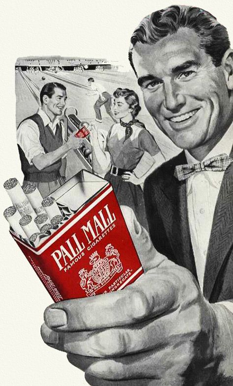 Pall Mall Cigarettes - 1953 Pall Mall, Vintage Advertising Posters, Old Advertisements, Retro Advertising, Retro Ads, Old Ads, Magazine Ads, Vintage Advertisement, Advertising Poster