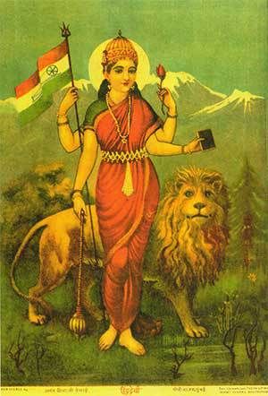 Mata Painting, भारत माता, Ravivarma Paintings, Bharat Mata, Abhishek Kumar, Hindu Cosmos, Ravi Varma, Raja Ravi Varma, God Blessings