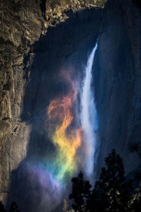 Rainbow Waterfall, Dragon Fire, Yosemite Falls, Exotic Places, Fire Dragon, Beautiful Waterfalls, Yosemite National, Yosemite National Park, Amazing Nature