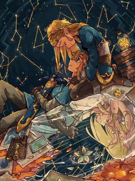 Legend of Zelda Breath of the Wild anniversary art > Link & Princess Zelda > botw | Lulu_7825 Loz Laptop Wallpaper, Zelda Fanart, Botw Zelda, Princesa Zelda, Legend Of Zelda Memes, Art Geek, Zelda Botw, Anniversary Art, Link Zelda