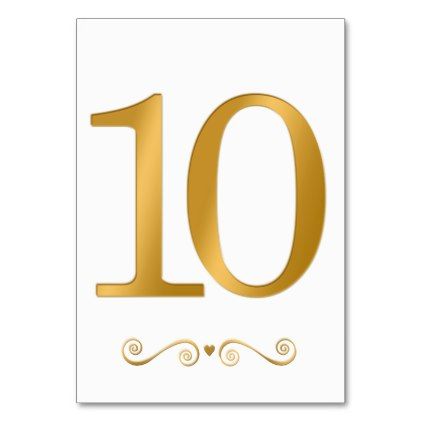 Elegant Bright Gold Faux Metallic Number 10 Card - anniversary gifts diy cyo party 10 Number Design Fonts, 10 Wallpaper Number, Winter Wedding Gifts, Anniversary Gift Diy, 10 Logo, Design Fonts, Number Design, Card Anniversary, Funny Iphone Wallpaper