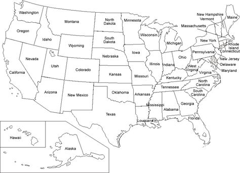 US Map Coloring Pages - Best Coloring Pages For Kids United States Map Printable, Us Map Printable, Road Trip Books, Us State Map, North America Map, Map Outline, Map Graphic, America Map, Free Maps