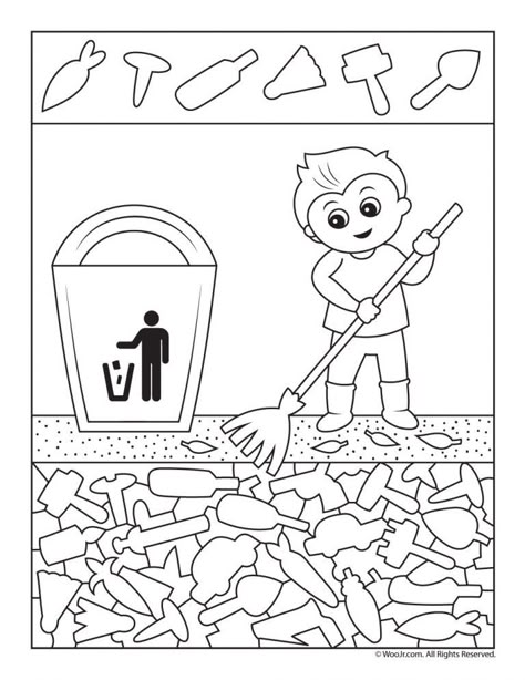 Earth Day Clean Up Hidden Pictures Hidden Pictures Printables, Ochrana Prírody, Planet Coloring Pages, Hidden Picture Puzzles, Clean Up Day, Earth Week, Education Games, Earth Day Crafts, Brain Gym