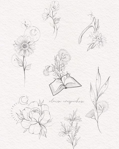 Fineline Flash, Mujeres Tattoo, Flower Reference, Fine Line Art, Gem Tattoo, Flash Ideas, Autumn Tattoo, Flash Tattoo Designs, Botanical Tattoo