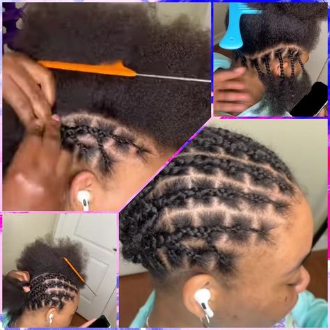 No Braid Protective Styles, Crochet Straight Hair, Chicken And Rice Dinner, Parting Hair, Natural Braided Hairstyles, Crochet Hairstyles, Natural Curly Hair Cuts, Crochet Styles, Short Box Braids Hairstyles