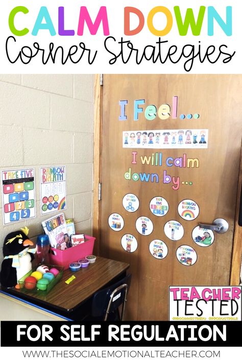 Check out this blog post on why a calm down corner is a must have and some tips for getting started! Having a calm down corner kit in your classroom is a great way to provide students with a safe space to regulate and manage emotions with a set of tools and strategies. A calm down corner can reduce unwanted behaviors. This social emotional learning tool offers students practice with self regulation, mindfulness, self awareness, relationship skills, and more! Calming Corner, Sped Classroom, Calm Down Corner, Responsive Classroom, Classroom Behavior Management, Classroom Behavior, Class Room, New Classroom, Classroom Environment