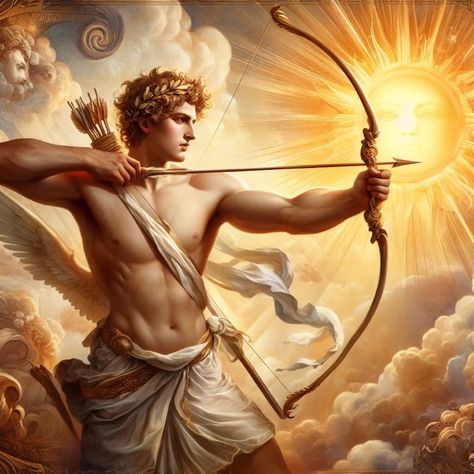 Greek God Apollo Art, Greek Mythology Apollo, Apollo Mythology, Apollo Greek Mythology, Greek Demigods, Apollo Percy Jackson, God Mythology, Apollo Greek, Jungian Archetypes