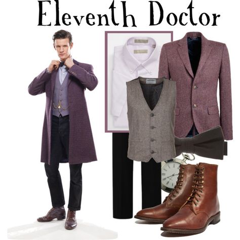 Eleventh Doctor by companionclothes on Polyvore Dr Who Costume, Doctor Who Outfits, Caitlin Blackwood, Doctor Who Costumes, Doctor Who Cosplay, Ninth Doctor, Geeky Fashion, Donna Noble, Wallpaper Retro