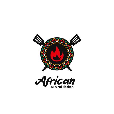 Restaurant Logo, Food Logo, Traditional Pattern, Food And Beverage, African Pattern, Logo Restaurant, Kitchen Food, Logo Food, African Food