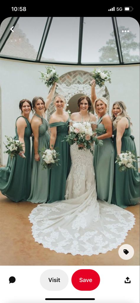 Bridesmaids Colors, Sage Green Dress, Bridesmaid Colors, Azazie Bridesmaid Dresses, Green Colour Palette, Green Bridesmaid, Future Wedding Plans, Green Bridesmaid Dresses, Wedding Color Palette