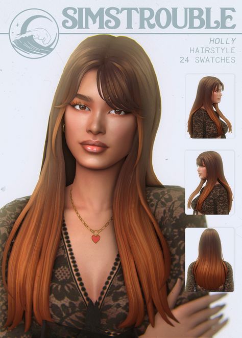 Bangs And Braids, Hairstyles Bangs, The Sims 4 Cabelos, Mod Hair, Sims 4 Cas Mods, Pelo Sims, Sims 4 Mm Cc, Sims 4 Cc Folder, Sims 4 Characters