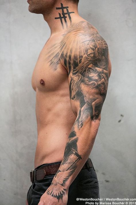 Arm Tattoos For Men, Cool Half Sleeve Tattoos, Tattoos Men, Men Tattoos Arm Sleeve, Guys Fashion, Mens Shoulder Tattoo, Cool Arm Tattoos, Tattoo Inspiration Men, Upper Arm Tattoos