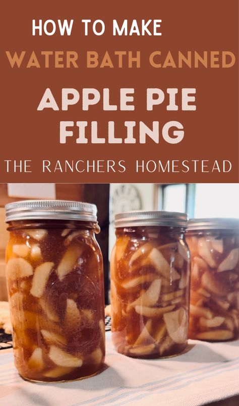 How to Make Easy Water Bath Canned Apple Pie Filling - The Ranchers Homestead Instant Pot Apple Pie Filling, Instant Pot Apple Pie, Canning Apple Pie Filling, Deserts Recipes, Canning Apples, Apple Pie Filling Recipes, Homemade Apple Pie Filling, Canned Apple Pie Filling, Canning Vegetables