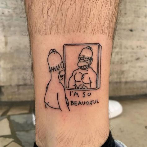 Where's Waldo Tattoo, Homer Tattoos, Simpsons Tattoo Ideas, Homer Simpson Tattoo, Techno Tattoo, Compass Tattoos Arm, The Simpsons Tattoo, Simpson Tattoo, 24 Tattoo