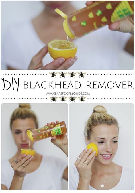 2 Ingredient Black Head Remover – Bath and Body Blackhead Remover Diy, Rid Of Blackheads, Amber Fillerup Clark, Amber Fillerup, Diy Kosmetik, Barefoot Blonde, Get Rid Of Blackheads, Beauty Remedies, Honey Lemon