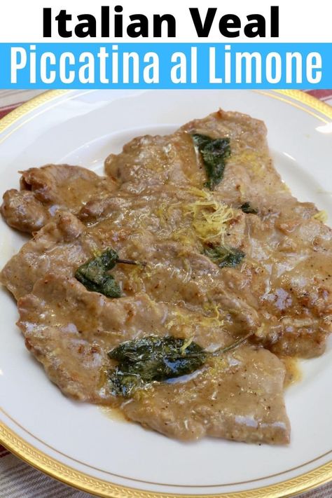 Veal With Lemon Sauce, Veal Limone Recipe, Italian Veal Scallopini Recipes, Veal Picatta Recipe, Easy Veal Recipes, Veal Piccata Recipe, Veal Scallopini Recipes, Veal Cutlet Recipes, Pumpkin And Feta Salad