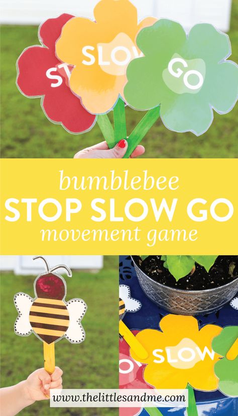 Kids Movement Activities, Spring Games For Kids, Movement Preschool, Bee Games, Spring Preschool Activities, Preschool Spring, Bugs Preschool, Preschool Garden, Bee Activities