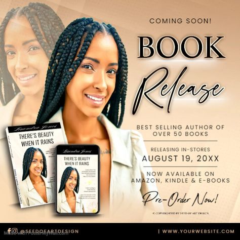 Soft Neutral Tones & Black Professional Book Release Ad Template, boho tones, book launch release template social media post advertisement marketing event, author, book event, book signing, book meet and greet author, book release quality download, minimalist. Book Signing Event Ideas, Conference Planning, Book Signing Event, Book Event, Book Advertising, Author Event, Podcast Cover, Modern Books, Ad Template