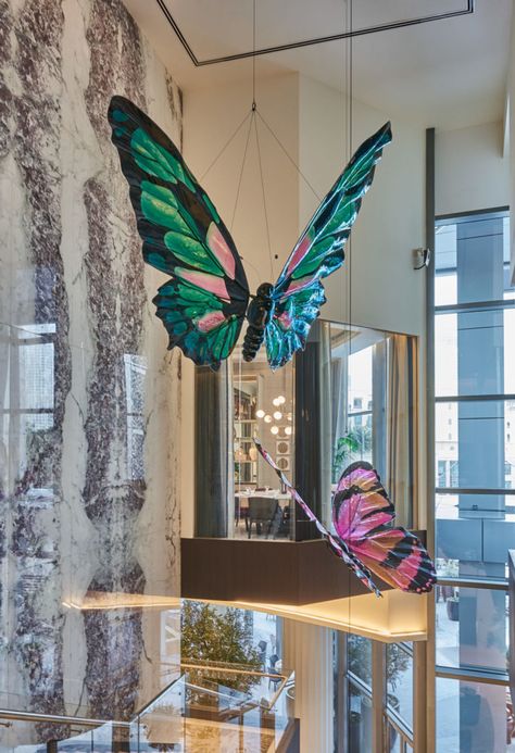 Butterflies Archives - Venue Arts Butterfly Installation Art, Large Art Installation, Garden Art Installation, Diy Art Installation Ideas, Installation Art Ideas Diy, Giant Butterfly Decorations, Butterfly Installation, Butterfly Sculpture, Glass Art Installation