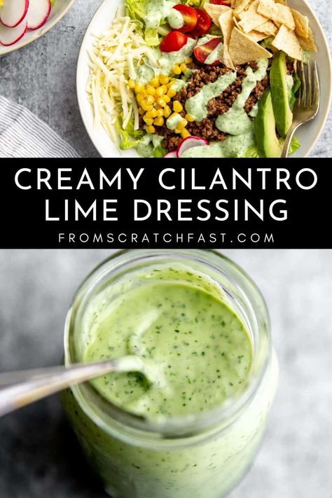 Creamy Cilantro Lime Dressing Cilantro Lime Salad Dressing, Cilantro Lime Salad, Cilantro Lime Dressing Recipe, Cilantro Dressing Recipe, Creamy Cilantro Lime Dressing, Avocado Cilantro Lime Dressing, Lime Salad Dressing, Creamy Cilantro Dressing, Cilantro Lime Sauce