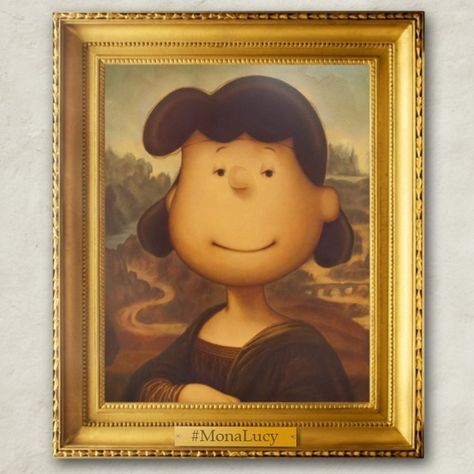 The Mona Lucy. Paz Hippie, Mona Lisa Parody, Lucy Van Pelt, Peanuts Cartoon, Art Parody, Snoopy Love, Charlie Brown Peanuts, Charlie Brown And Snoopy, Foto Art