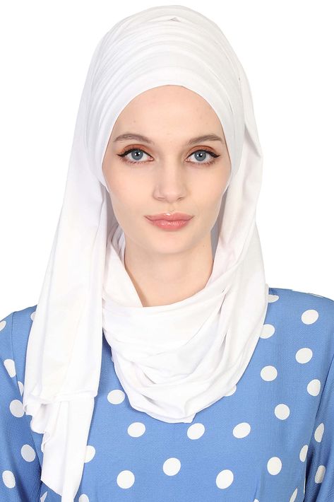 PRICES MAY VARY. Shirred Combed Cotton Bonnet-Shawl, (White) Both bonnet and shawl in single product; You can use this model in two different ways After wearing the bonnet with single move, you can tie around the long part as a shawl or try different tying options to use it as bonnet Shirred Combed Cotton Bonnet-Shawl (White) Smocked Cotton Bonnet-Shawl, White Jersey Shawl, Shawl White, Instant Hijab, Hijab Scarf, Fashion Scarves, Head Wrap, Scarf Styles, Head Wraps, Combed Cotton