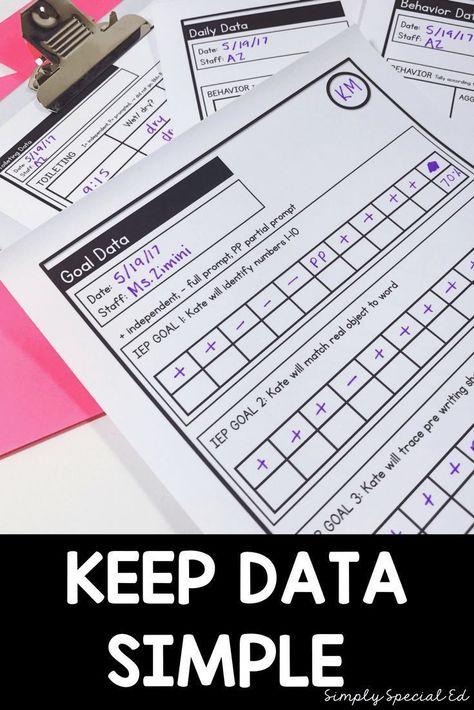 Data Sheets For Special Education Free, Specially Designed Instruction, Aba Techniques, Iep Goal Tracking, Iep Organization, Data Binders, Sped Classroom, Special Ed Teacher, Data Tracking