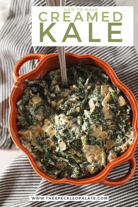 Kale Side Dish, Creamy Kale, Best Vegetable Recipes, Creamed Kale, Kale Recipe, Keto Holiday Recipes, How To Cook Kale, Keto Holiday, Mustard Green