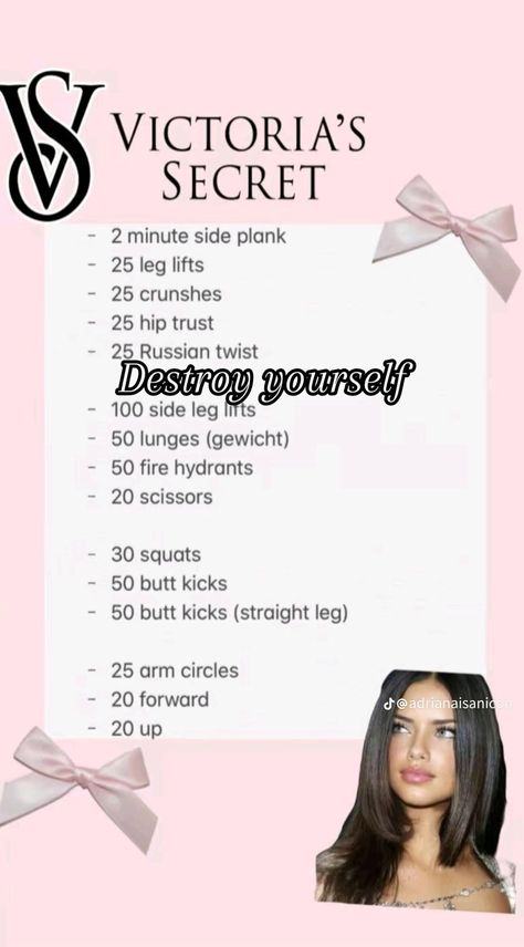 Destroy Yourself, Angel Workout, Summer Body Workout Plan, Motivație Fitness, Victoria Secret Workout, Summer Body Workouts, Step Workout, Workout For Flat Stomach, Quick Workout Routine