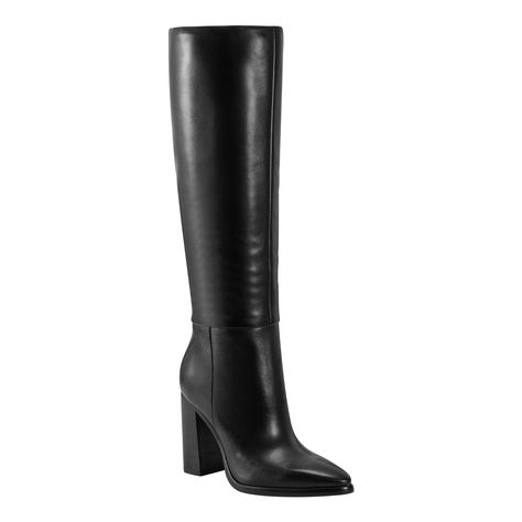 PRICES MAY VARY. The Marc Fisher LTD Lannie dress boot is a must-have staple in your wardrobe! The Lannie features a sleek silhouette, high block heel and stylish pointy toe. Perfect for any occasion! Marc Fisher LTD is casual luxe footwear in coveted silhouettes and rich materials to wear on repeat. Pointy Toe ; Zipper Closure Leather Upper 3.39" heel height Knee High Boots Dress, Black Leather Knee High Boots, Dress Boot, Black High Heel Boots, Autumn Fits, Fits Inspo, Black Boots Tall, High Heel Boots Ankle, Marc Fisher