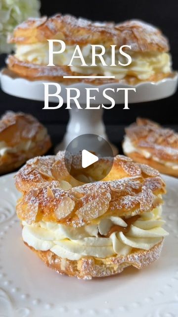 Whipped Cream Filling, Lemon Pound Cake Recipe, Tiktok Food, Mini Torte, Custard Desserts, Paris Brest, Choux Pastry, Whip Cream, Cream Filling