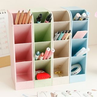 Buy Fun House Vertical Angled Pen Holder | YesStyle Craft Storage Containers, School Storage, Pencil Organizer, Storage Tower, Deco Studio, Pen Organization, Pen Storage, Desk Supplies, Tray Organization