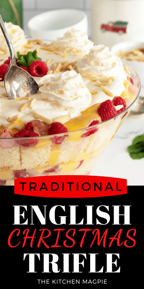 English Christmas Trifle English Christmas Trifle, English Desserts British, English Christmas Cake, Christmas Trifle Easy, English Trifle Recipe Traditional, British Trifle Recipe, English Christmas Cake Recipe, English Trifle Recipe, Trifle Desserts Christmas