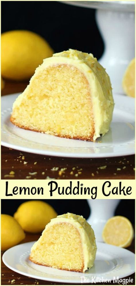 Homemade Lemon Pudding, Cake Bundt, Lemon Pudding Cake, Lemon Pie Filling, Lemon Bundt Cake, Lemon Cake Recipe, Lemon Dessert Recipes, Lemon Pudding, Lemon Pound Cake