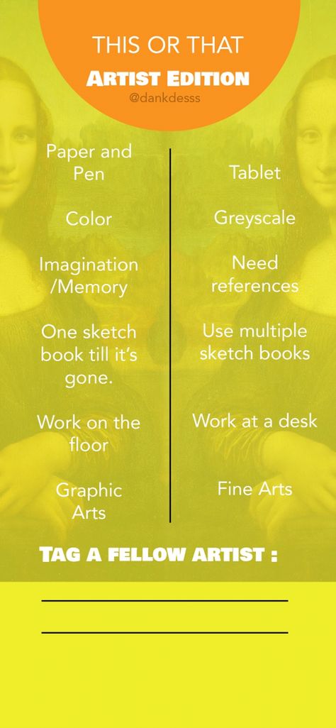 #thisorthat #art #artist this or that artist addition for Instagram This Or That Art Edition, This Or That Artist Edition, Art Questions Instagram, Questions For Artists, Art Captions, All About Me Worksheet, Story Questions, Instagram Story Questions, Interactive Posts