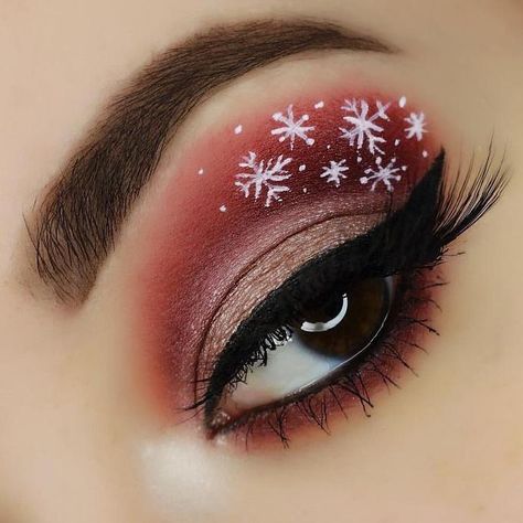 Winter Make-up, Holiday Eye Makeup, Christmas Party Makeup, Festive Makeup, Xmas Makeup, Christmas Eyeshadow, Holiday Eye, Make Up Designs, Christmas Eye Makeup