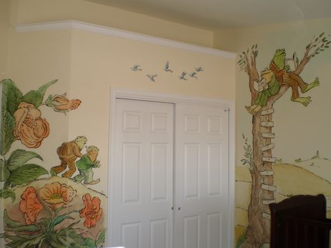 Frog and Toad http://www.birdstudio.com Frog And Toad Bedroom, Frog And Toad Classroom Theme, Storybook Theme Nursery, Frog And Toad Decor, Frog And Toad Nursery Theme, Frog Themed Nursery, Frog And Toad Nursery, Storybook Mural, Frog Nursery Theme