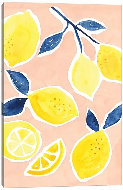 Lemon Painting, Lemon Art, Art Et Illustration, Fruit Art, Trendy Wall Art, Fine Arts Posters, Painting Inspiration, Posters Art Prints, Poster Wall Art