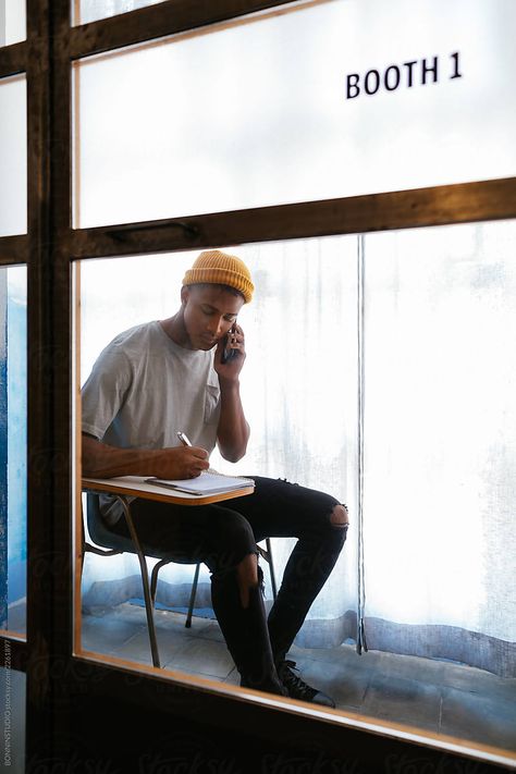 Young People Working In A Cool Workplace. | Stocksy United September Photoshoot, Packaging Moodboard, Young Professional Fashion, People In Public, People At Work, Low Angle Shot, Youth Work, Modern People, Office People