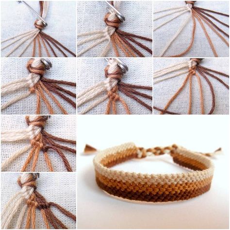 How To Make Easy Weave Bracelet step by step DIY tutorial instructions Chevron Friendship Bracelet, Pola Macrame, Buat Pita, Friendship Bracelet Patterns Easy, Yarn Bracelets, How To Weave, Diy Bracelets Tutorials, Friendship Bracelets Tutorial, Friendship Bracelets Designs