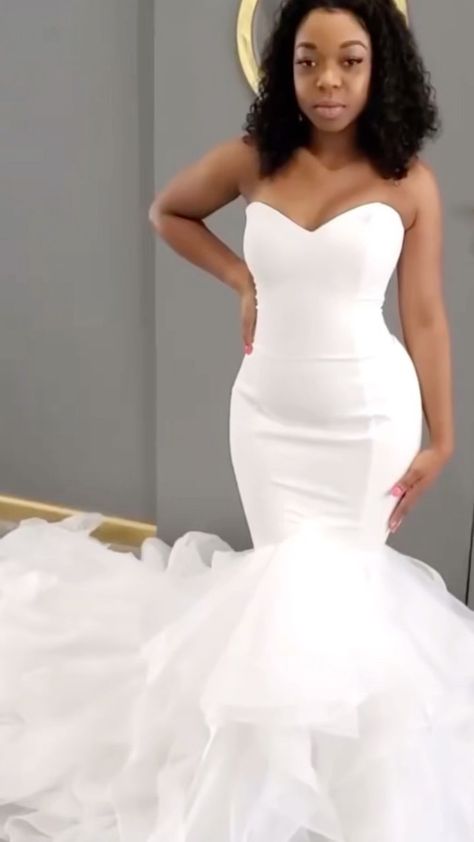 Pantora Bridal’s Instagram profile post: “#pantoragowns just glow different ✨🙌🏾 How much do you love our Julie Gown with our signature whimsy bottom?❤️ Click the link in our bio to…” Pantora Bridal, Mermaid Wedding Dress, Beyonce, Click The Link, Instagram Profile, Weddings, Wedding Dress, Instagram, Beyoncé