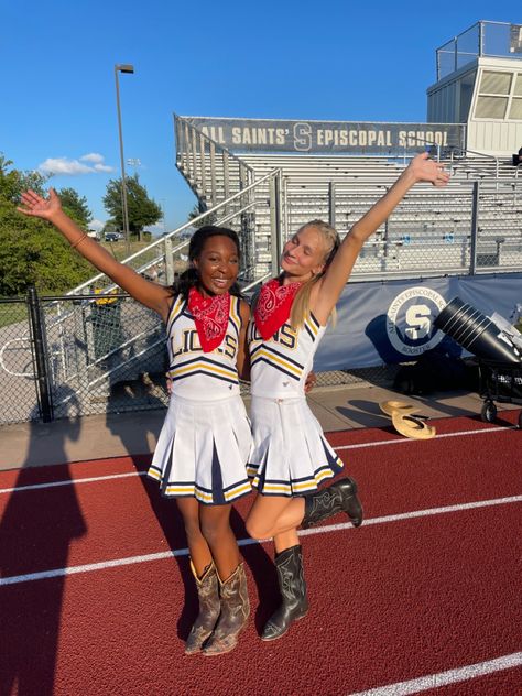 Western Cheer Theme, Western Pep Rally Outfits, Western Night Football Game, Cheer Pep Rally, Cheer Themes, Cheers Theme, Cheer Games, Western Games, Cheer Spirit