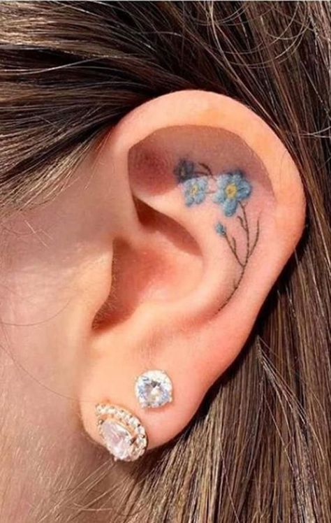 Ear tattoos, ear tattoo ideas, behind ear tattoos, Ear tattoos for Females, Behind the ear tattoos designs, Ear tattoos behind, Side ear tattoos, Flower ear tattoos Flower Ear Tattoos For Women, Ear Tattoo Color, Womens Ear Tattoos, Colorful Ear Tattoo, Ear Tattoo Flower, Inner Ear Tattoos For Women, Small Ear Tattoos For Women, Butterfly Ear Tattoo, Cute Ear Tattoos