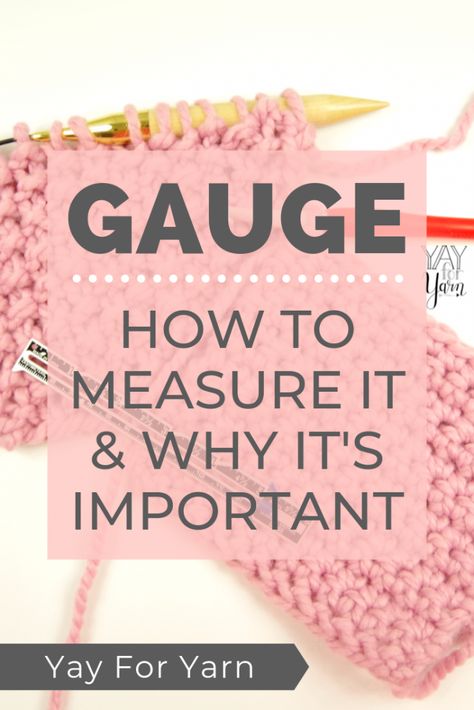 Knit & Crochet Gauge: How to Measure it & Why it's Important | Yay For Yarn Crochet Reference, Crocheting Tips, Crochet Apparel, Crochet Gauge, Crochet Baby Girl Dress, Creative Knitting, Knitting Tutorials, Stitch Fit, Knitting Tips